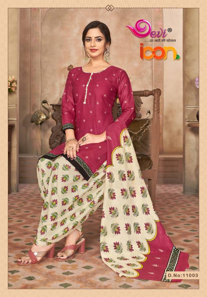 Devi Icon 11 Latest Regular Wear Heavy Printed Cotton Dress Material Collection